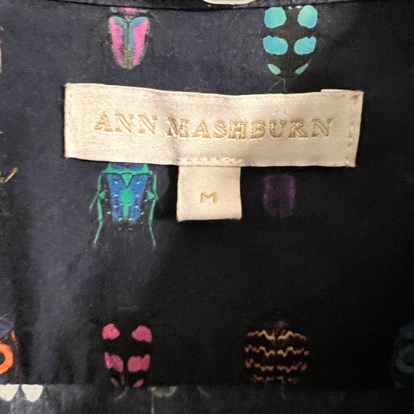 Beetle Print Half Button Down - Picture 4 of 4